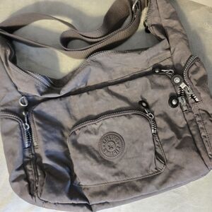 Kipling Stylish Gray Crossbody Bag
